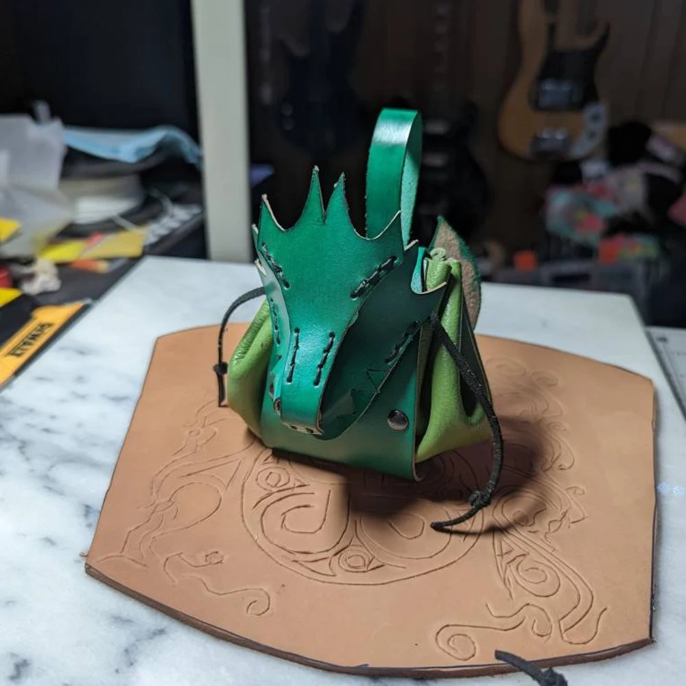 Personalized Dragon Hoarding Bag Pouch, DND dice bag