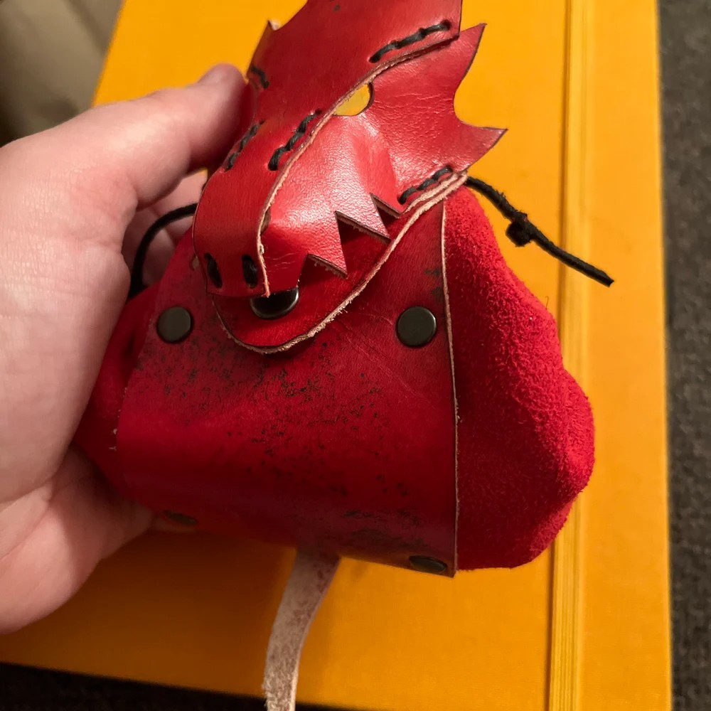 Personalized Dragon Hoarding Bag Pouch, DND dice bag